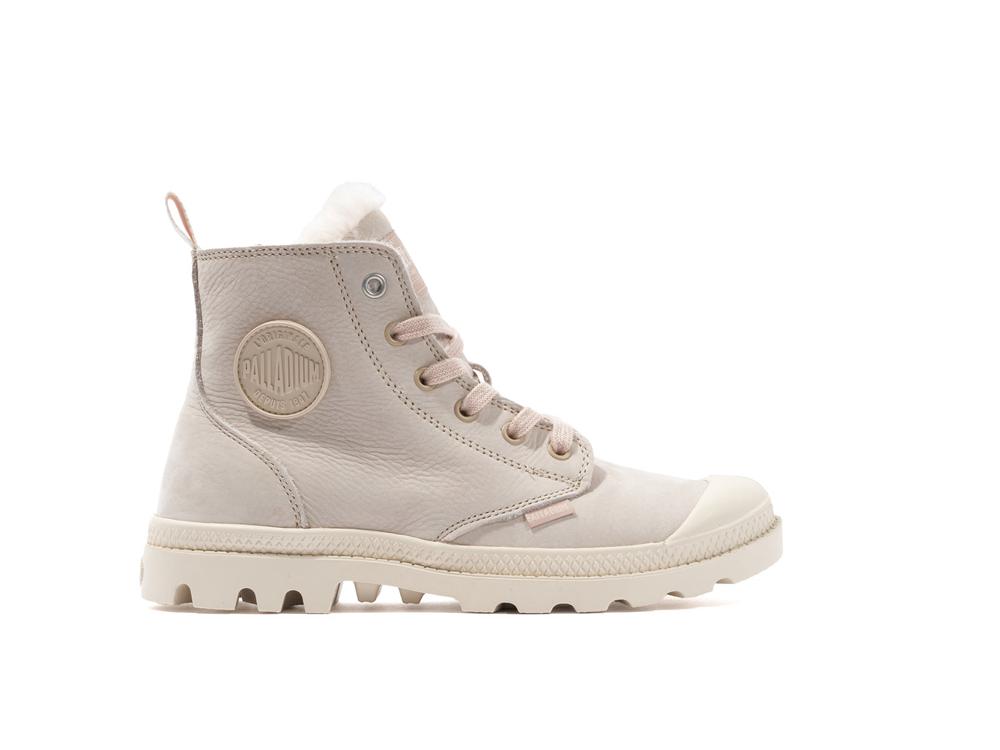 Warm Sand Brown Palladium PAMPA HI ZIP WL Women High Tops Shoes  Israel |  81576-ZSMO