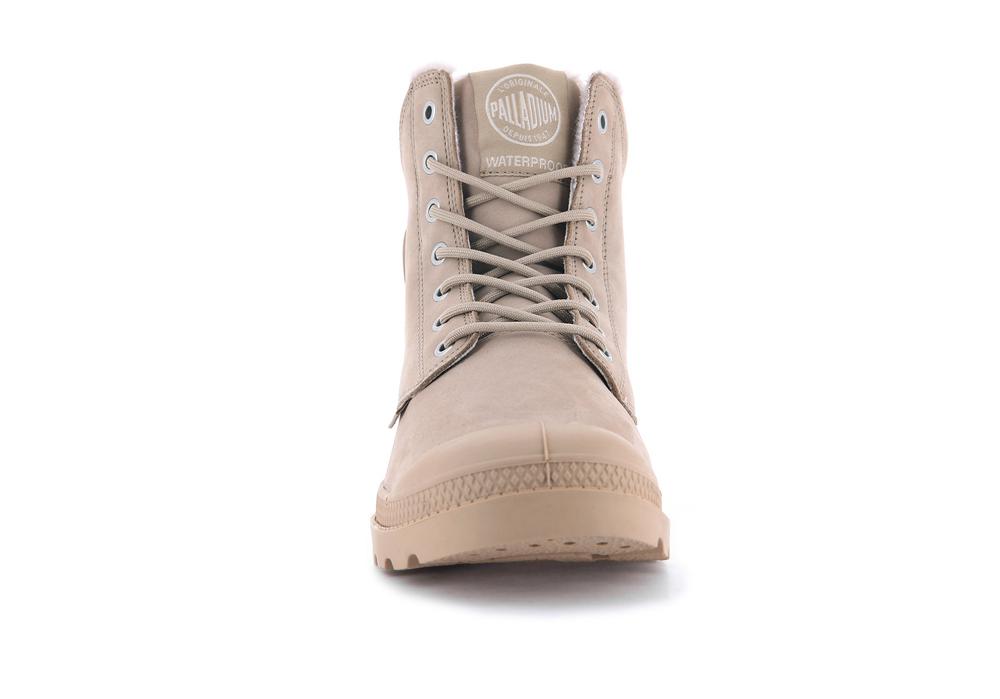 Warm Sand Brown Palladium PAMPA SPORT CUFF WPS Women High Top Boots  Israel |  82041-VGXF