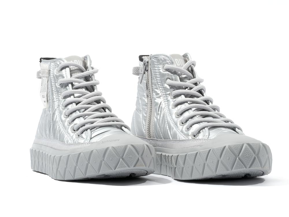 Warm Silver Palladium PALLA ACE RE-QUILT W Women High Tops Shoes  Israel |  07283-NYQD