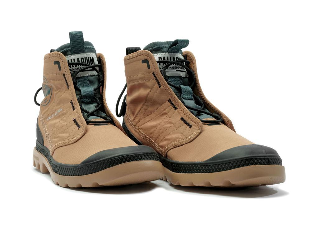 Woodlin Brown Palladium PAMPA TRAVEL LITE RS Women High Tops Shoes  Israel |  42765-EYQN